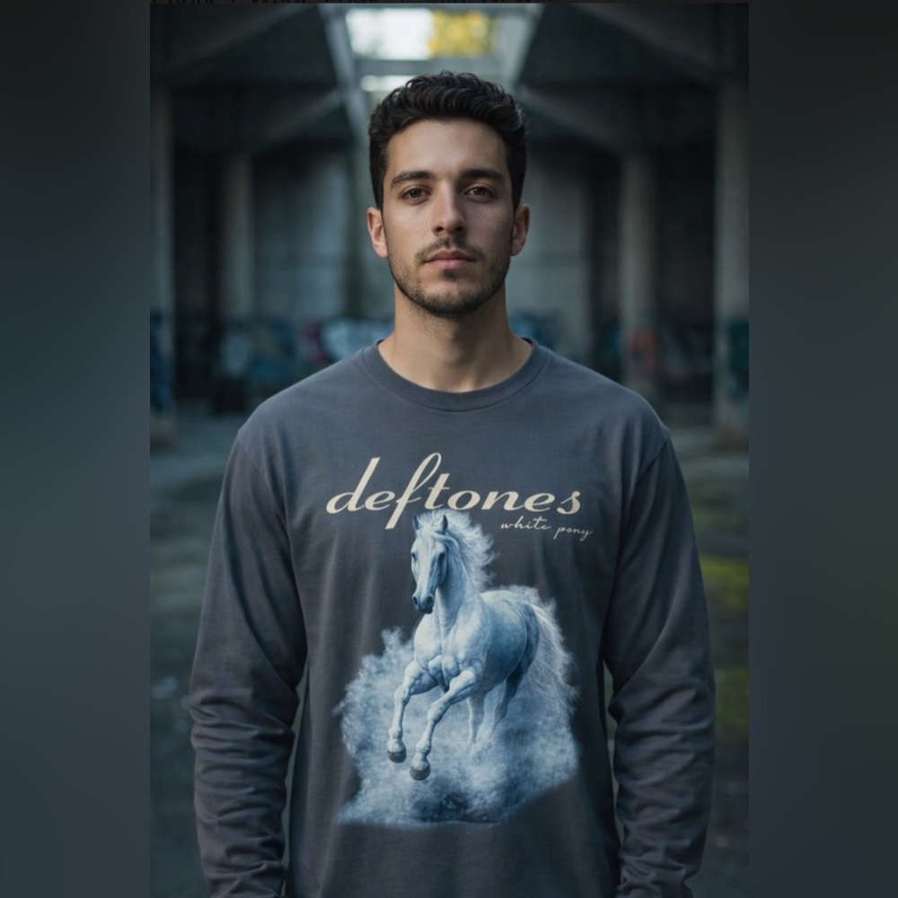 Deftones. White Pony. Charcoal. Gildan. Long Sleeve, Crew-Neck Sz S-2XL.